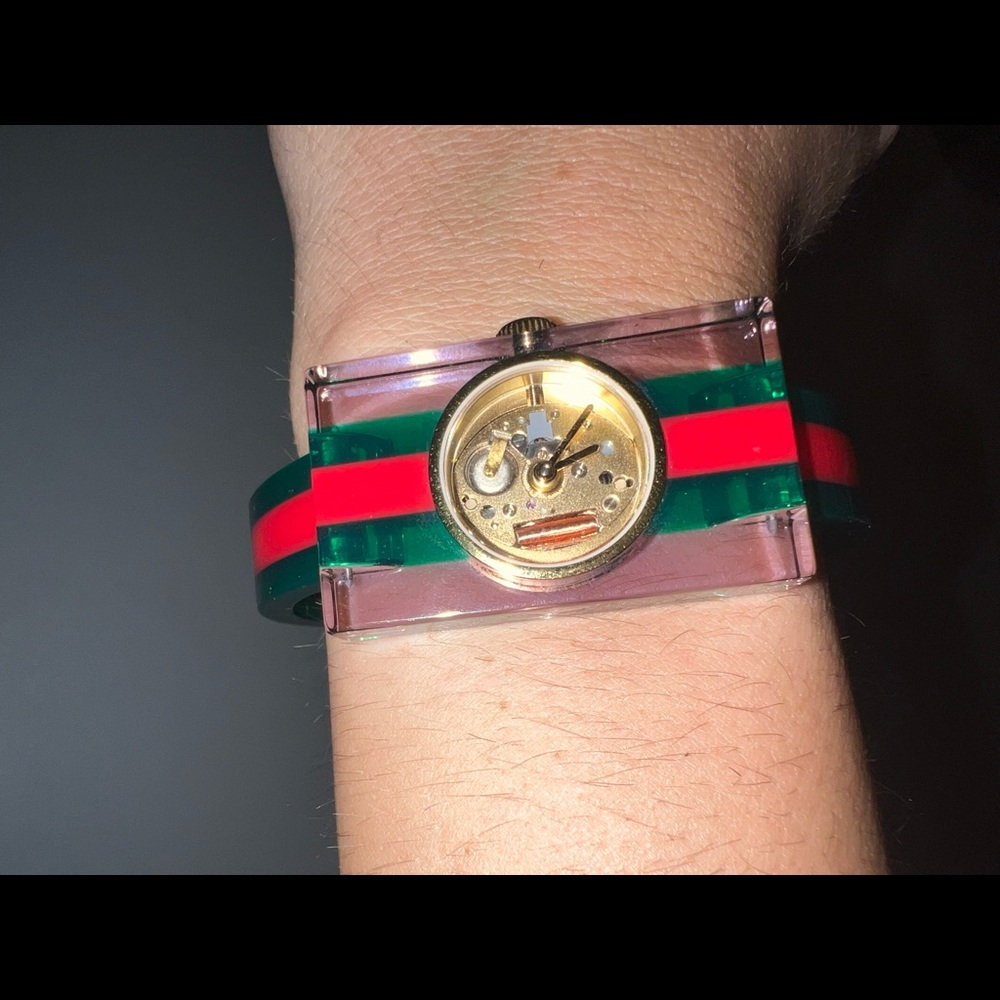 GUCCI Plexiglass Bracelet Watch